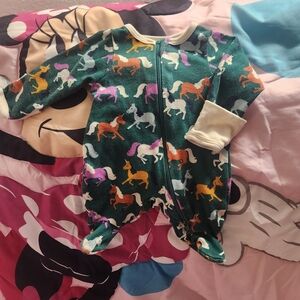 Green Unicorn and Horse One Piece